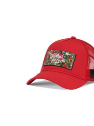 Trucker Hat Red Removable DWYL G11 Art - Red
