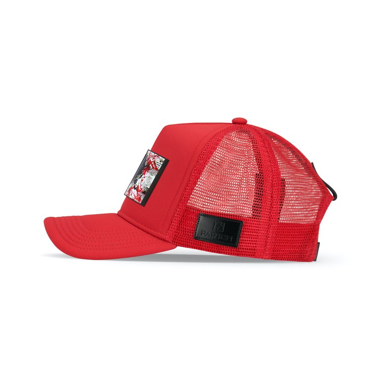 Trucker Hat Red removable Insypr Art