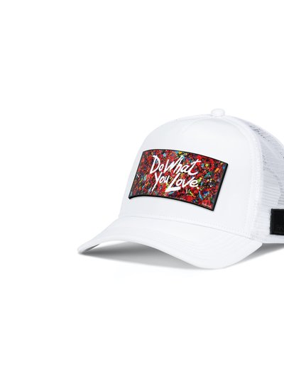 Partch Trucker Hat White Removable DWYL B77 Art product
