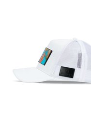 Trucker Hat White Removable Exsyt Art