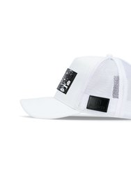 Trucker Hat White removable Pop Love - Black/White Art