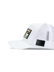 Trucker Hat White Removable Unixvi Art
