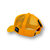 Yellow Trucker Hat Removable Pop Love - White/Black Art