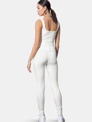 Fonda Ivory Modal Ultrasoft Fleece High Waisted Leggings