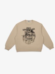 Incision Oversized Sweatshirt - Pebble Brown