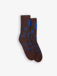 Optique Socks - Brown / Blue