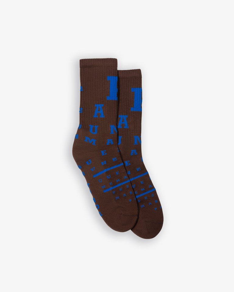 Optique Socks - Brown / Blue