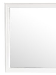 38 in. x 38 in. Classic Square Framed Dresser Mirror - White