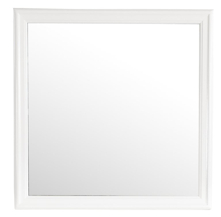 38 in. x 38 in. Classic Square Framed Dresser Mirror - White