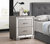 Alana 2-Drawer Silver Champagne Nightstand