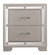 Alana 2-Drawer Silver Champagne Nightstand - Silver Champagne