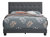 Caldwell Dark Grey Faux Leather Button Tufted Queen Panel Bed - Dark Grey