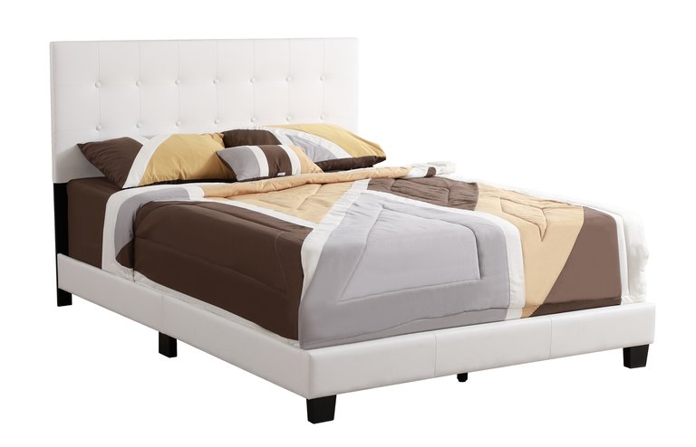 Caldwell Full Panel Bed - White