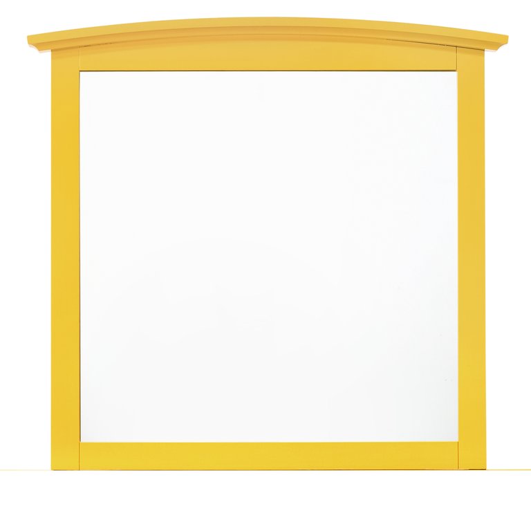 Classic Rectangle Framed Dresser Mirror 37 in. x 35 in. - Yellow