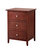 Daniel 3-Drawer Gray Nightstand