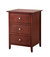 Daniel 3-Drawer Gray Nightstand