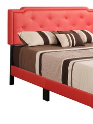 Deb Tufted Queen Panel Bed - Red