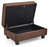 Gallant Chocolate Microfiber Upholstered Storage Ottoman