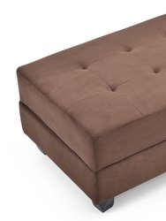 Gallant Chocolate Microfiber Upholstered Storage Ottoman