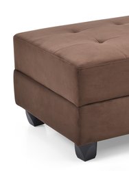 Gallant Chocolate Microfiber Upholstered Storage Ottoman