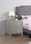 Glades 2-Drawer Silver Champagne Nightstand