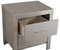 Glades 2-Drawer Silver Champagne Nightstand