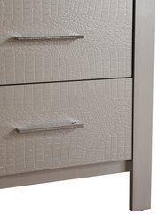 Glades 2-Drawer Silver Champagne Nightstand