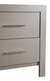 Glades 2-Drawer Silver Champagne Nightstand