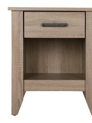 Lennox 1-Drawer Gray Nightstand - Sandalwood