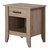 Lennox 1-Drawer Gray Nightstand