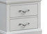 Lorana 2-Drawer Metalic Black Nightstand