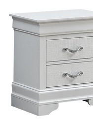 Lorana 2-Drawer Metalic Black Nightstand