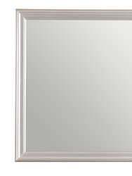 Lorana 38 in. x 38 in. Modern Square Framed Dresser Mirror - Silver Champagne