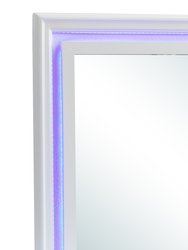 Lorana 38 in. x 38 in. Modern Square Framed Purple Dresser Mirror