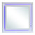Lorana 38 in. x 38 in. Modern Square Framed Purple Dresser Mirror - Purple