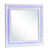 Lorana 38 in. x 38 in. Modern Square Framed Purple Dresser Mirror