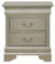 Louis Philippe 2-Drawer Nightstand - Silver Champagne