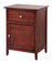 Lzzy 1-Drawer Beige Nightstand