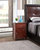 Lzzy 1-Drawer Beige Nightstand