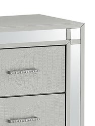 Madison 2-Drawer Silver Champagne Nightstand