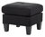 Newbury Polyester Upholstered Ottoman - Black