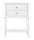 Newton 2-Drawer Teal Nightstand - White