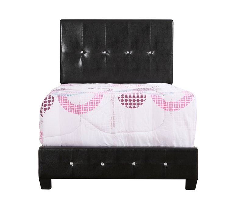 Nicole Black Twin Panel Beds - Black