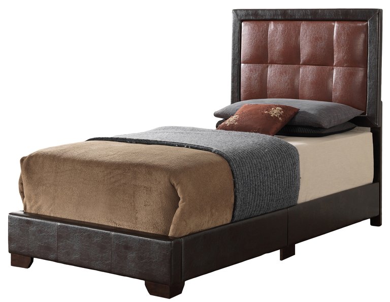 Panello Dark Brown Twin Panel Beds - Dark Brown