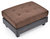 Pounder Chocolate Faux Leather Upholstered Ottoman