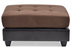 Pounder Chocolate Faux Leather Upholstered Ottoman - Chocolate