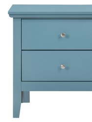 Primo 2-Drawer Pink Nightstand - Teal