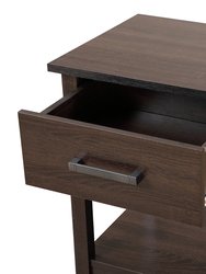 Salem 1-Drawer Gray Nightstand