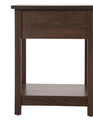 Salem 1-Drawer Gray Nightstand