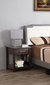 Salem 1-Drawer Gray Nightstand